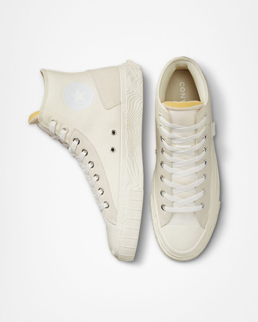 Tenis Converse Chuck Taylor Alt Star Wavy Cano Alto Feminino Bege Branco | PT I083519